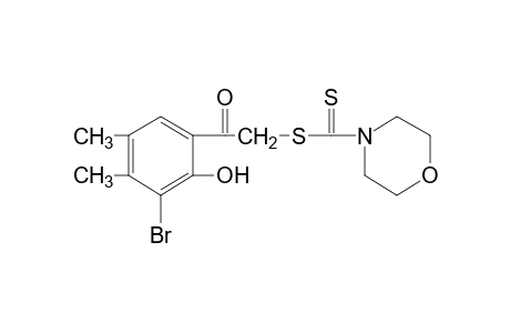 3'-Bromo-4',5'-dimethyl-2'-hydroxy-2-mercaptoacetophenone, 2-(4-morpholinecarbodithioate)