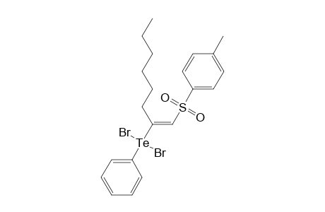 (E)-2-(4-Methylphenylsulfonyl)-1-hexylvinylphenyltellurium dibromide