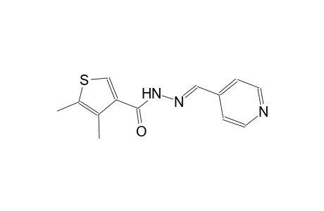 4,5-dimethyl-N'-[(E)-4-pyridinylmethylidene]-3-thiophenecarbohydrazide