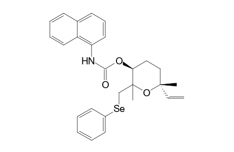 (2RS,3R,6R)-Tetrahydro-3-(N-1-naphthyl)carbamoyloxy-6-ethenyl-2-phenylselenylmethyl-2,6-dimethyl-2H-pyran