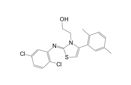 2-((2Z)-2-[(2,5-dichlorophenyl)imino]-4-(2,5-dimethylphenyl)-1,3-thiazol-3(2H)-yl)ethanol