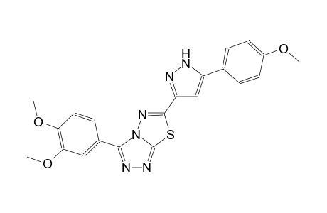 [1,2,4]triazolo[3,4-b][1,3,4]thiadiazole, 3-(3,4-dimethoxyphenyl)-6-[5-(4-methoxyphenyl)-1H-pyrazol-3-yl]-