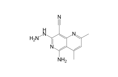 5-Amino-8-cyano-7-hydrazino-2,4-dimethyl-1,6-naphthyridine