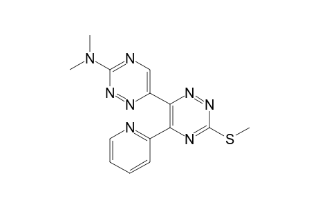 3-Methylthio-6-(3-N,N-dimethylamino-1,2,4-triazin-6-yl)-5-(pyridin-2-yl)-1,2,4-triazine