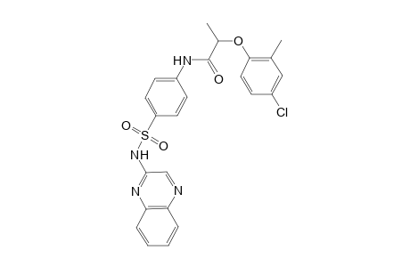 2-(4-chloro-2-methylphenoxy)-N-{4-[(2-quinoxalinylamino)sulfonyl]phenyl}propanamide