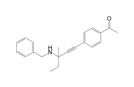 1-[4-[3-methyl-3-[(phenylmethyl)amino]pent-1-ynyl]phenyl]ethanone