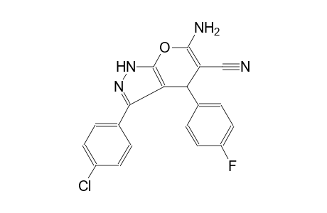 6-Amino-3-(4-chlorophenyl)-4-(4-fluorophenyl)-2,4-dihydropyrano[2,3-c]pyrazole-5-carbonitrile