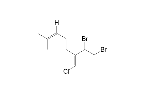 (E)-1,2-Dibromo-3-chloromethylene-7-methyl-oct-6-ene