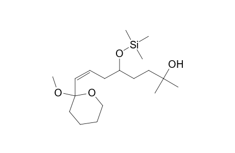 (Z)-2-Methyl-8-(tetrahydro-2-methoxy-pyran-2-yl)-5-trimethylsilyloxy-oct-7-en-2-ol