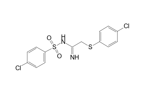 p-chloro-N-{2-[(p-chlorophenyl)thio]acetimidoyl}benzenesulfonamide