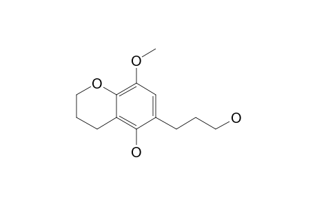 Dihydrobenzopyran, 5-hydroxy-6-(3-hydroxypropyl)-8-methoxy