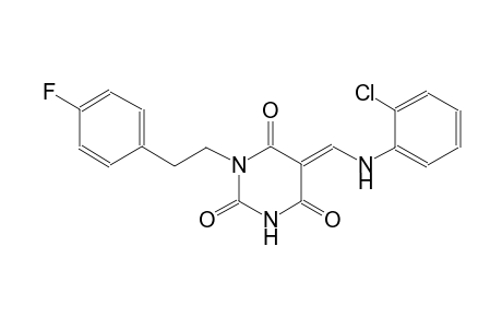 (5E)-5-[(2-Chloroanilino)methylene]-1-[2-(4-fluorophenyl)ethyl]-2,4,6(1H,3H,5H)-pyrimidinetrione