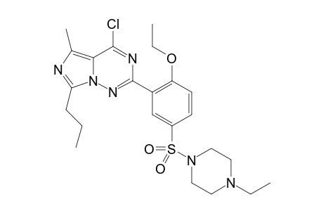2-[2-ethoxy-5-(4-ethylpiperazine-1-sulfonyl)]phenyl-4-chloro-5-methyl-7-propylimidazole [5,1-f ] [1,2,4]-Triazine