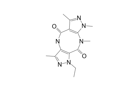 1-ETHYL-1,4,8,9-TETEAHYDRO-3,6,8,9-TETRAMETHYL-DIPYRAZOLO-[3,4-B:4',3'-F]-[1,5]-DIAZOCINE-5,10-DIONE