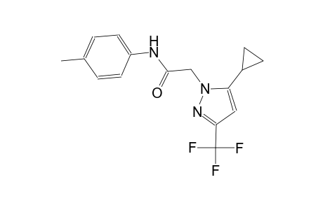 2-[5-cyclopropyl-3-(trifluoromethyl)-1H-pyrazol-1-yl]-N-(4-methylphenyl)acetamide