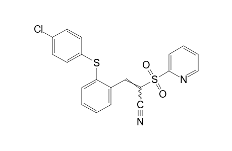 o-[(p-chlorophenyl)thio]-alpha-[(2-pyridyl)sulfonyl]cinnamonitrile