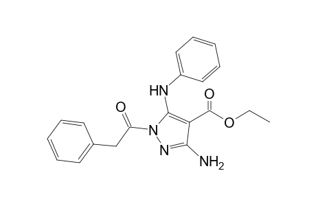 Ethyl N(1)-(benzylcarbonyl)-3-amino-5-(phenylimino)-2,5-dihydropyrazole-4-carboxylate