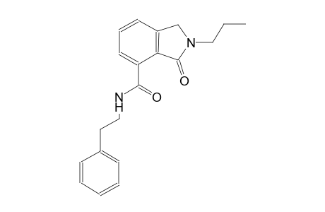 3-oxo-N-(2-phenylethyl)-2-propyl-4-isoindolinecarboxamide