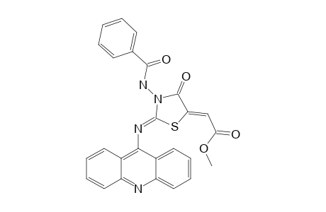 METHYL-[2-(ACRIDIN-9-YLIMINO)-3-(BENZOYLAMINO)-4-OXOTHIAZOLIDIN-5-YLIDENE]-ACETATE