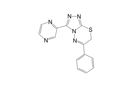 7H-[1,2,4]Triazolo[3,4-b][1,3,4]thiadiazine, 6-phenyl-3-(2-pyrazinyl)-
