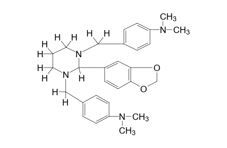 1,3-bis[p-(dimethylamino)benzyl]hexahydro-2-[3,4-(methylenedioxy)phenyl]pyrimidine