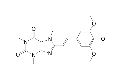 Purin-2,6-dione, 1,3,7-trimethyl-8-[2-[4-hydroxy-3,5-dimethoxyphen]ethenyl]-