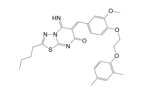 7H-[1,3,4]thiadiazolo[3,2-a]pyrimidin-7-one, 2-butyl-6-[[4-[2-(2,4-dimethylphenoxy)ethoxy]-3-methoxyphenyl]methylene]-5,6-dihydro-5-imino-, (6Z)-