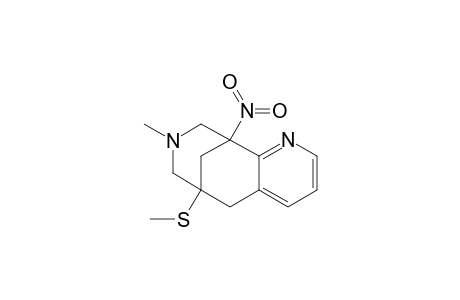 8-METHYL-6-METHYLSULFANYL-10-NITRO-6,5,7,8,9,10-HEXAHYDRO-6,10-METHANO-PYRIDO-[2,3-D]-AZOCINE