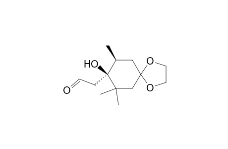 1,4-Dioxaspiro[4.5]decane-8-acetaldehyde, 8-hydroxy-7,7,9-trimethyl-, trans-