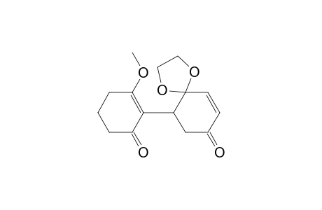1,4-Dioxaspiro[4.5]dec-6-en-8-one, 10-(2-methoxy-6-oxo-1-cyclohexen-1-yl)-, (.+-.)-