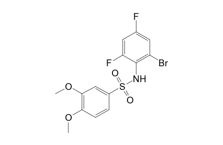 2'-bromo-4',6'-difluoro-3,4-dimethoxybenzenesulfonanilide
