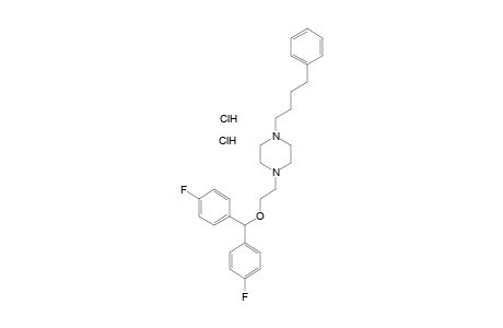 1-{2-[bis(p-fluorophenyl)methoxy]ethyl}-4-(4-phenylbutyl)piperazine, dihydrochloride