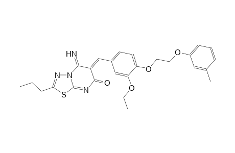 (6Z)-6-{3-ethoxy-4-[2-(3-methylphenoxy)ethoxy]benzylidene}-5-imino-2-propyl-5,6-dihydro-7H-[1,3,4]thiadiazolo[3,2-a]pyrimidin-7-one