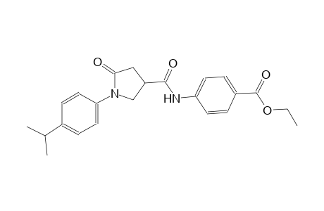 benzoic acid, 4-[[[1-[4-(1-methylethyl)phenyl]-5-oxo-3-pyrrolidinyl]carbonyl]amino]-, ethyl ester