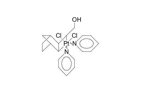 3,3-Dichloro-4-endo-hydroxymethyl-3-platina-tricyclo(4.2.1.0/2,5/)nonane dipyridine complex