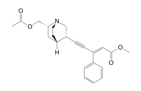 4-((1'S,2'R,4'S,5'S)-2'-Acetoxymethyl-1'-azabicyclo[2.2.2]oct-5'-yl)-3-phenyl-(E)-2-penten-4-ynoic acid methyl ester