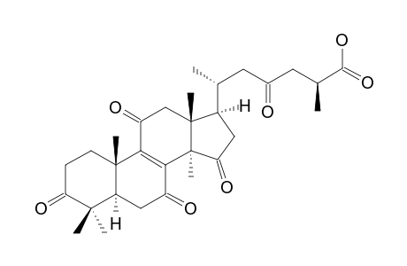 GANOSPORERIC-ACID-E;3,7,11,15,23-PENTAOXO-5-ALPHA-LANOSTA-8-EN-26-OIC-ACID