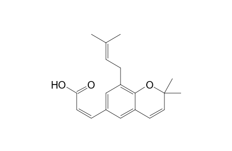 (Z)-2,2-DIMETHYL-8-(3-METHYL-2-BUTENYL)-BENZOPYRAN-6-PROPENOIC-ACID