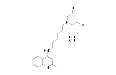4-{6-[bis(2-chloroethyl)amino]hexylamino}quinaldine, dihydrochloride