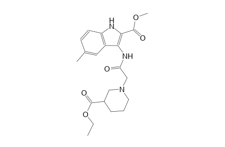 methyl 3-({[3-(ethoxycarbonyl)-1-piperidinyl]acetyl}amino)-5-methyl-1H-indole-2-carboxylate