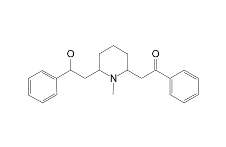 Ethanone, 2-[6-(2-hydroxy-2-phenylethyl)-1-methyl-2-piperidinyl]-1-phenyl-, [2R-[2.alpha.,6.alpha.(S*)]]-