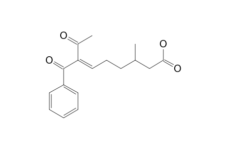 (+/-)-Z/E-3-METHYL-7-BENZOYL-8-OXONON-6-ENOIC-ACID;ISOMER-#1