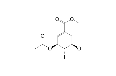 (3S,4S,5R)-3-acetoxy-5-hydroxy-4-iodo-cyclohexene-1-carboxylic acid methyl ester