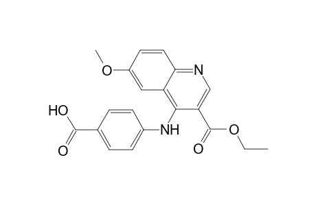 4-[(3-carbethoxy-6-methoxy-4-quinolyl)amino]benzoic acid