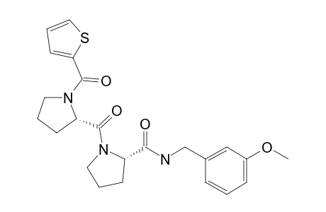 (S)-N-(3-Methoxybenzyl)-1-((thiophene-2-carbonyl)-L-prolyl)pyrrolidine-2-carboxamide