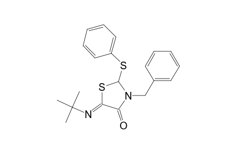 3-Benzyl-5-(tert-butylimino)-2-(phenylthio)-4-thiazolidinone