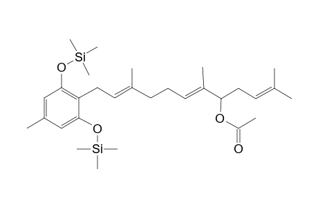 [(6E,10E)-12-(2,6-Dihydroxy-4-methylphenyl)-2,6,10-trimethyldodeca-2,6,10-trien-5-yl] acetate, 2tms