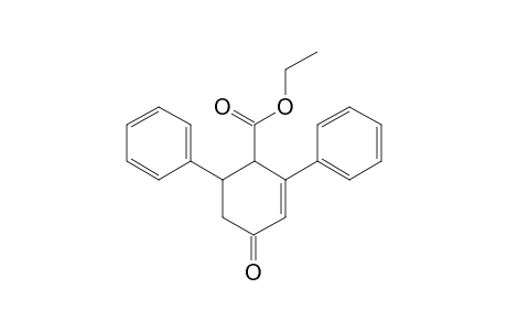 2,6-diphenyl-4-oxo-2-cyclohexene-1-carboxylic acid, ethyl ester