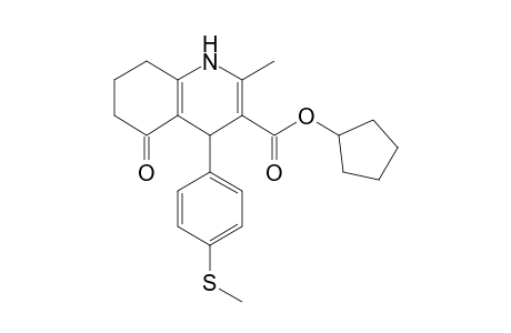 3-Quinolinecarboxylic acid, 1,4,5,6,7,8-hexahydro-2-methyl-4-[4-(methylthio)phenyl]-5-oxo-, cyclopentyl ester