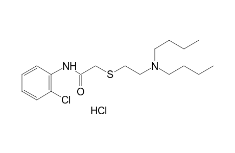 2'-chloro-2-{[2-(dibutylamino)ethyl]thio}acetanilide, monohydrochloride